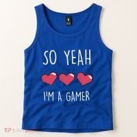 So Yeah I Am A Gamer Heart Live Love Computer Console Pc Cute Gift Tank Top thumb 2