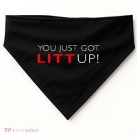 Suits You Just Got Litt Up! Funny USA-Made Doggie Bandana thumb 0