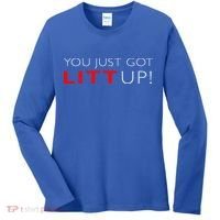 Suits You Just Got Litt Up! Funny Women's Long Sleeve Shirt thumb 0