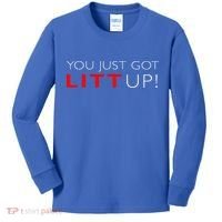 Suits You Just Got Litt Up! Funny Kids Long Sleeve Shirt thumb 0