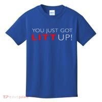 Suits You Just Got Litt Up! Funny Kids T-Shirt thumb 0