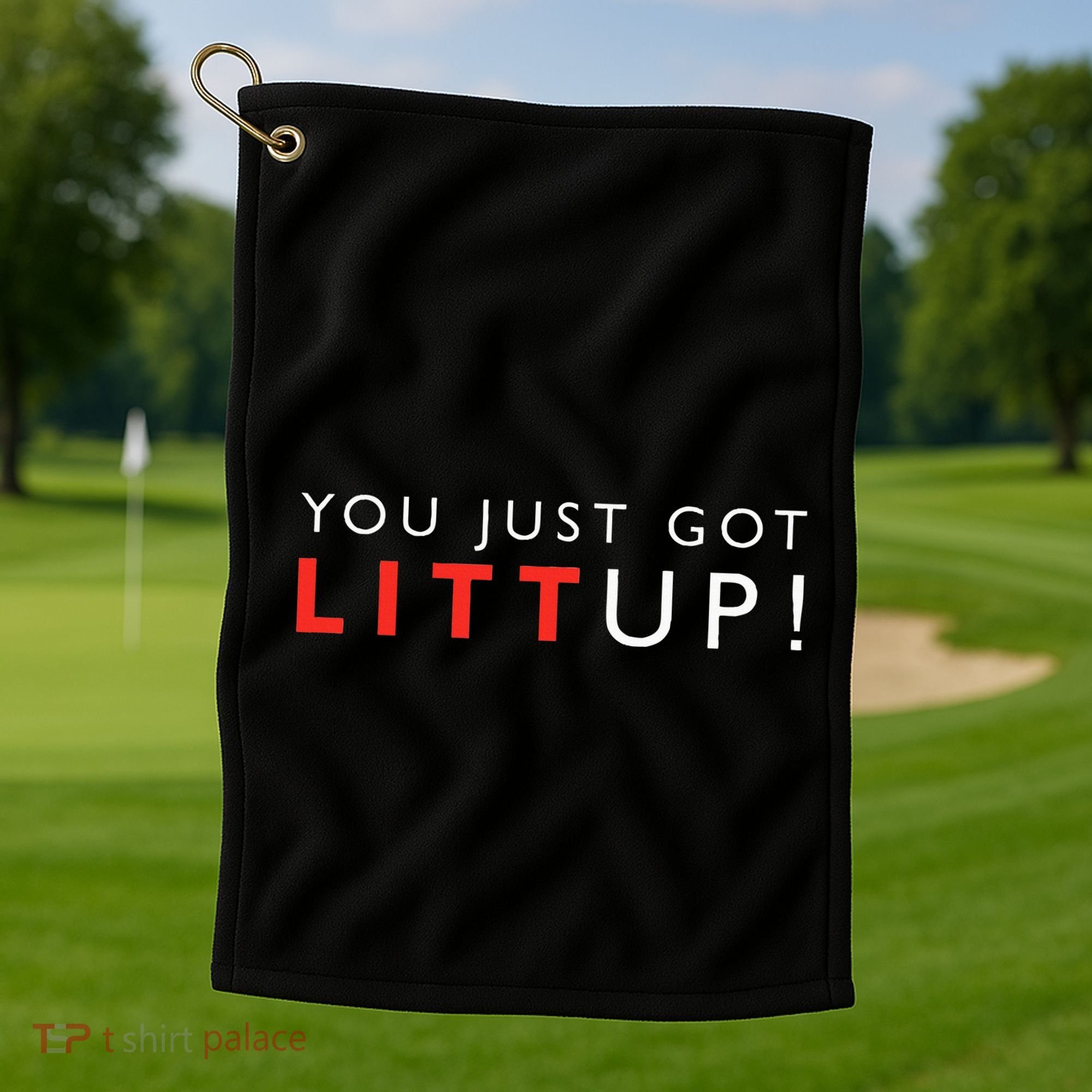 Suits You Just Got Litt Up Golf Towel
