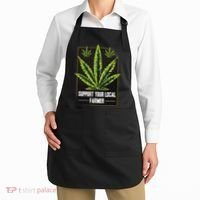 Support Your Local Weed Farmer Cannabis Marijuana Grower Apron thumb 2