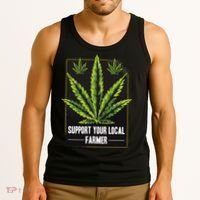 Support Your Local Weed Farmer Cannabis Marijuana Grower Tank Top thumb 3