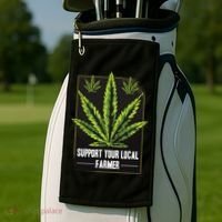 Support Your Local Weed Farmer Cannabis Marijuana Grower Golf Towel thumb 2