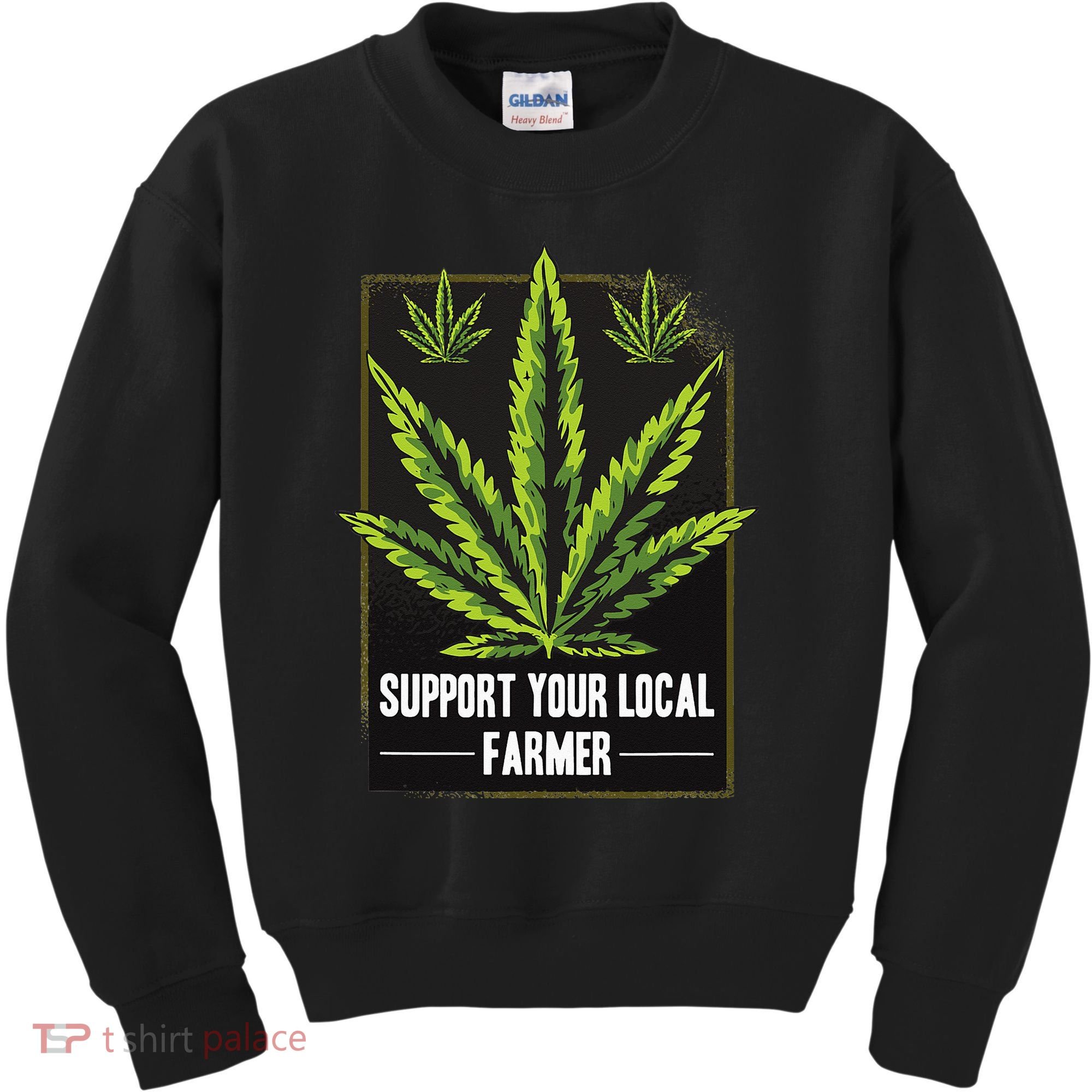 Support Your Local Weed Farmer Cannabis Marijuana Grower Kids Sweatshirt