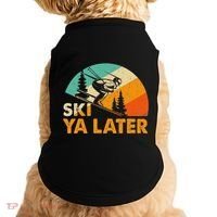 Ski You Later Winter Holiday Skiing Ski Driver Funny Doggie Tank thumb 0