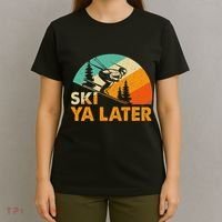 Ski You Later Winter Holiday Skiing Ski Driver Funny T-Shirt thumb 4