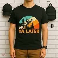 Ski You Later Winter Holiday Skiing Ski Driver Funny T-Shirt thumb 6