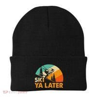 Ski You Later Winter Holiday Skiing Ski Driver Funny Beanie thumb 0