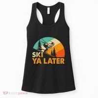 Ski You Later Winter Holiday Skiing Ski Driver Funny Women's Tank Top thumb 0