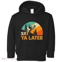 Ski You Later Winter Holiday Skiing Ski Driver Funny Toddler Hoodie thumb 0