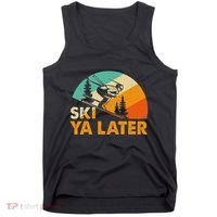 Ski You Later Winter Holiday Skiing Ski Driver Funny Tank Top thumb 0