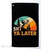 Ski You Later Winter Holiday Skiing Ski Driver Funny Golf Towel thumb 0