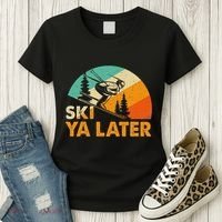 Ski You Later Winter Holiday Skiing Ski Driver Funny Women's T-Shirt thumb 3