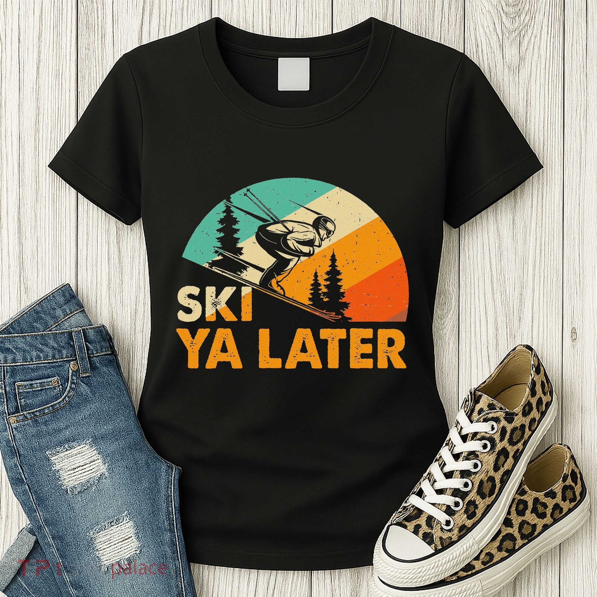 Ski You Later Winter Holiday Skiing Ski Driver Funny Women's T-Shirt