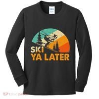 Ski You Later Winter Holiday Skiing Ski Driver Funny Kids Long Sleeve Shirt thumb 0