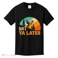 Ski You Later Winter Holiday Skiing Ski Driver Funny Kids T-Shirt thumb 0