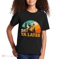 Ski You Later Winter Holiday Skiing Ski Driver Funny Kids T-Shirt thumb 2