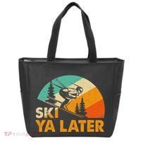 Ski You Later Winter Holiday Skiing Ski Driver Funny Tote Bag thumb 0