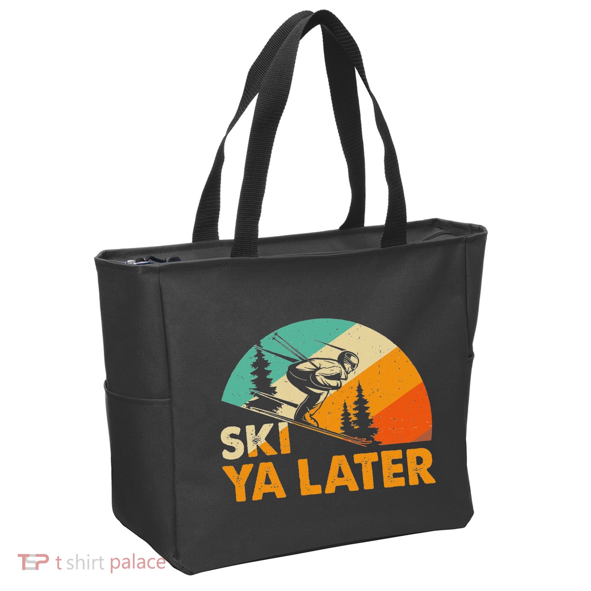 Ski You Later Winter Holiday Skiing Ski Driver Funny Tote Bag