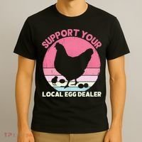 Support Your Local Egg Dealer Farmer Chicken Egg Lover Women T-Shirt thumb 3