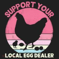 Support Your Local Egg Dealer Farmer Chicken Egg Lover Women Beanie thumb 2