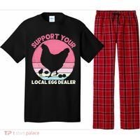 Support Your Local Egg Dealer Farmer Chicken Egg Lover Women Pajama Set thumb 0