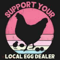 Support Your Local Egg Dealer Farmer Chicken Egg Lover Women Women's Hoodie thumb 2