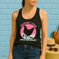 Support Your Local Egg Dealer Farmer Chicken Egg Lover Women Women's Tank Top thumb 2