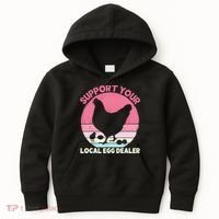 Support Your Local Egg Dealer Farmer Chicken Egg Lover Women Kids Hoodie thumb 0