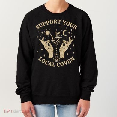Support Your Local Coven Witch Aesthetic Gift Women's Sweatshirt