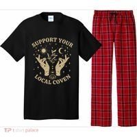 Support Your Local Coven Witch Aesthetic Gift Pajama Set thumb 0