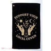 Support Your Local Coven Witch Aesthetic Gift Golf Towel thumb 0