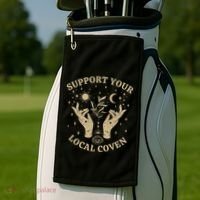 Support Your Local Coven Witch Aesthetic Gift Golf Towel thumb 2