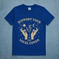 Support Your Local Coven Witch Aesthetic Gift T-Shirt thumb 5