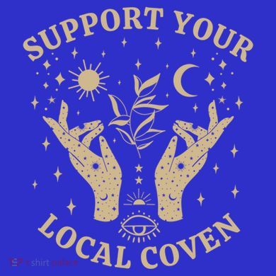 Support Your Local Coven Witch Aesthetic Gift Premium T-Shirt