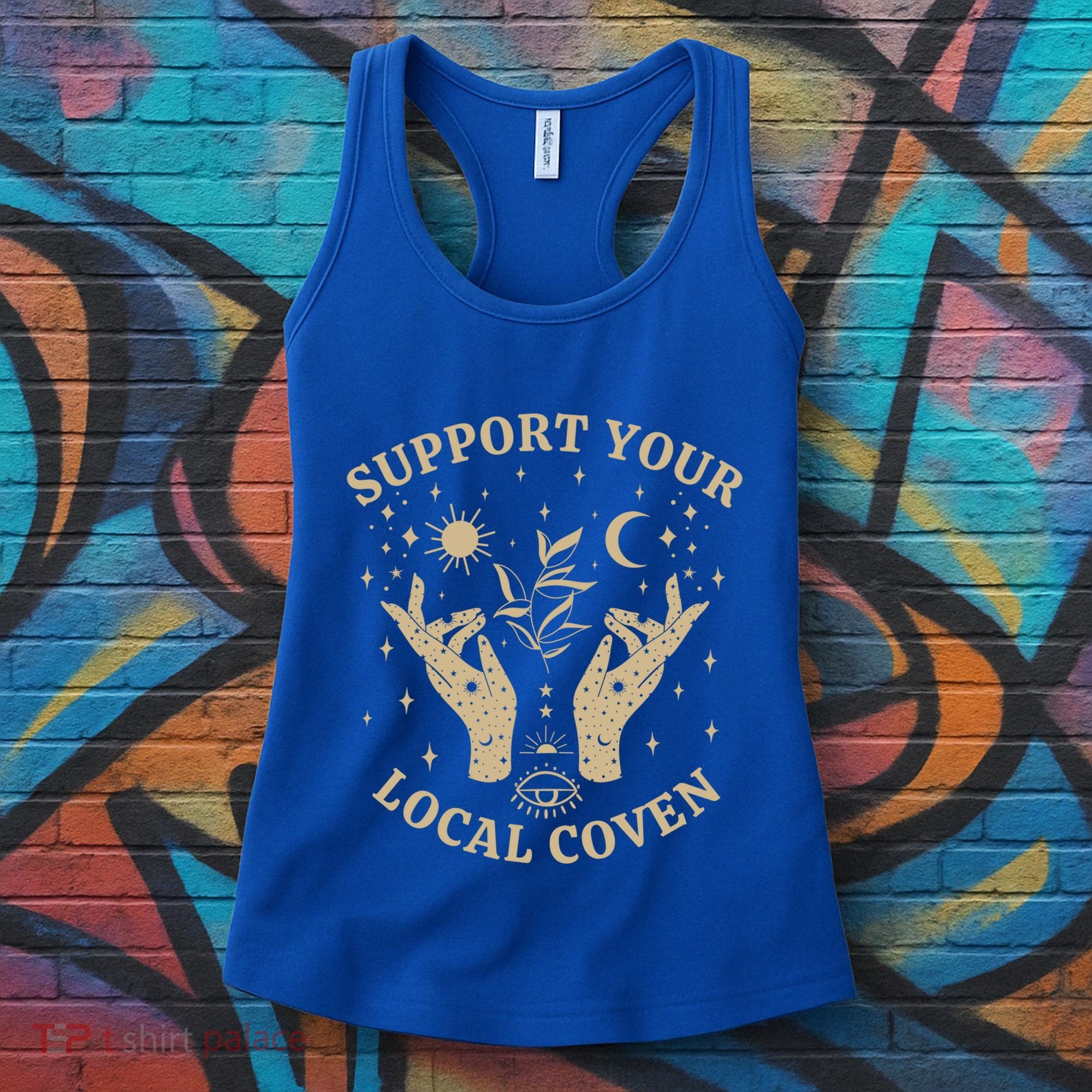 Support Your Local Coven Witch Aesthetic Gift Women's Tank Top