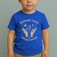 Support Your Local Coven Witch Aesthetic Gift Toddler T-Shirt thumb 2