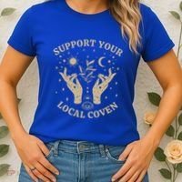 Support Your Local Coven Witch Aesthetic Gift Women's T-Shirt thumb 2