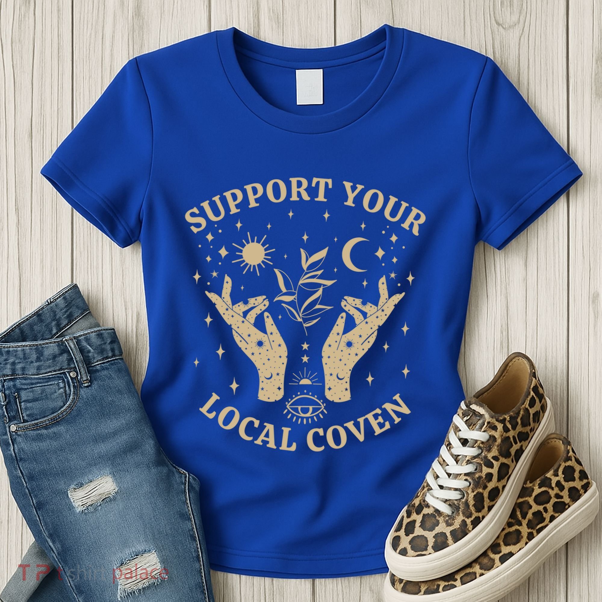 Support Your Local Coven Witch Aesthetic Gift Women's T-Shirt