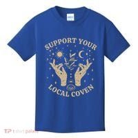 Support Your Local Coven Witch Aesthetic Gift Kids T-Shirt thumb 0
