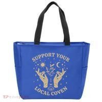 Support Your Local Coven Witch Aesthetic Gift Tote Bag thumb 0