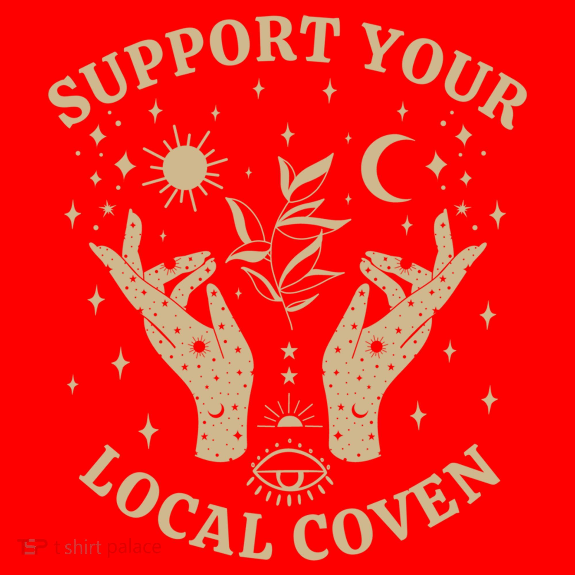 Support Your Local Coven Witch Aesthetic Gift Santa Hat