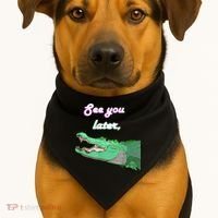 See You Later Alligator USA-Made Doggie Bandana thumb 1