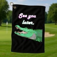 See You Later Alligator Golf Towel thumb 1