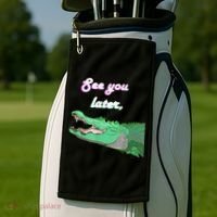 See You Later Alligator Golf Towel thumb 2