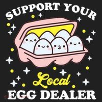 Support Your Local Egg Dealer, Farm Fresh eggs Funny farm Women's Dry Zone Grid Polo thumb 2