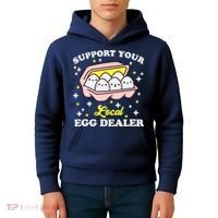 Support Your Local Egg Dealer, Farm Fresh eggs Funny farm Kids Hoodie thumb 4