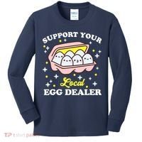 Support Your Local Egg Dealer, Farm Fresh eggs Funny farm Kids Long Sleeve Shirt thumb 0